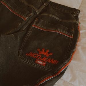 Jnco Jeans with Red and Blue Accents
